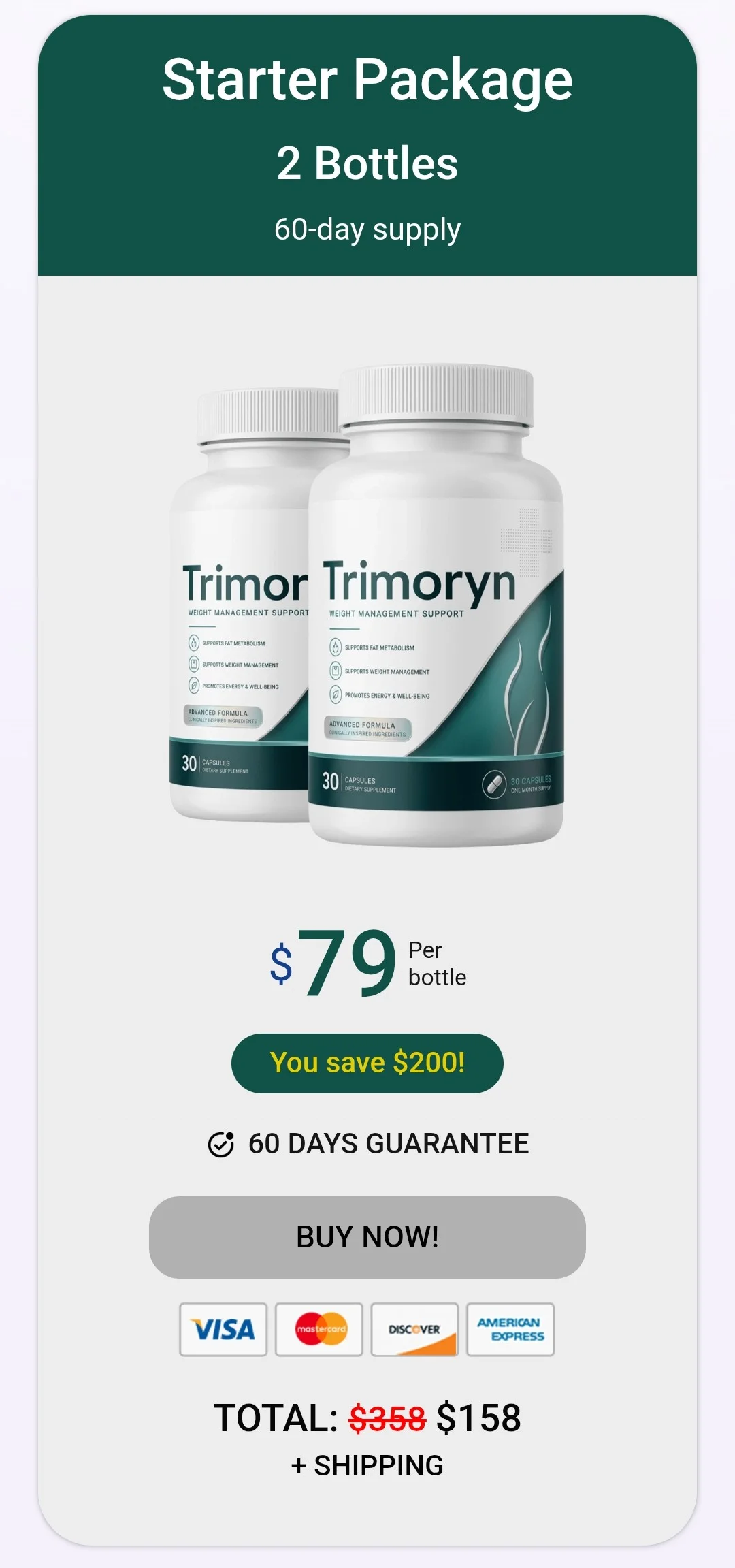 Trimoryn™ 2 bottles pricing